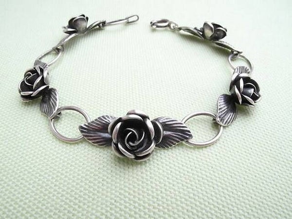 Theodor Klotz Teka Prachtige armband 5 rozen met dubbele blaadjes (6602-315)