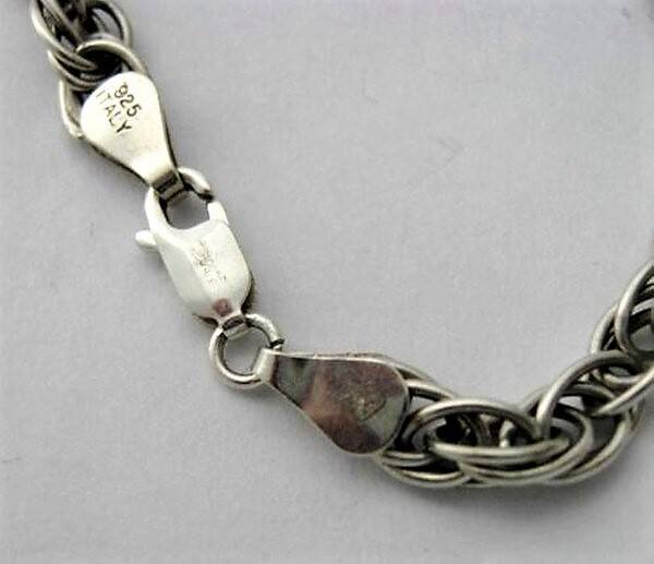 Massief zilveren armband, getwist & getwijnd 925 Unisex (6651-268)
