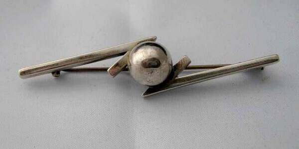 Hans Hansen vintage Deense zilveren Art Deco broche 925S (6723-2382)