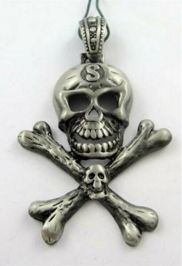 Gothic, biker. Grote zware hanger doodskop (6753-504)