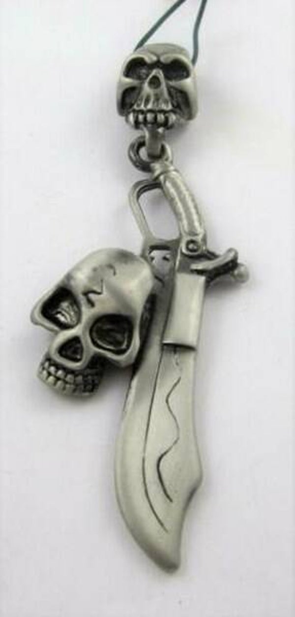 Biker, Hanger zwaard met doodskoppen, schedels, skull (6753-505)