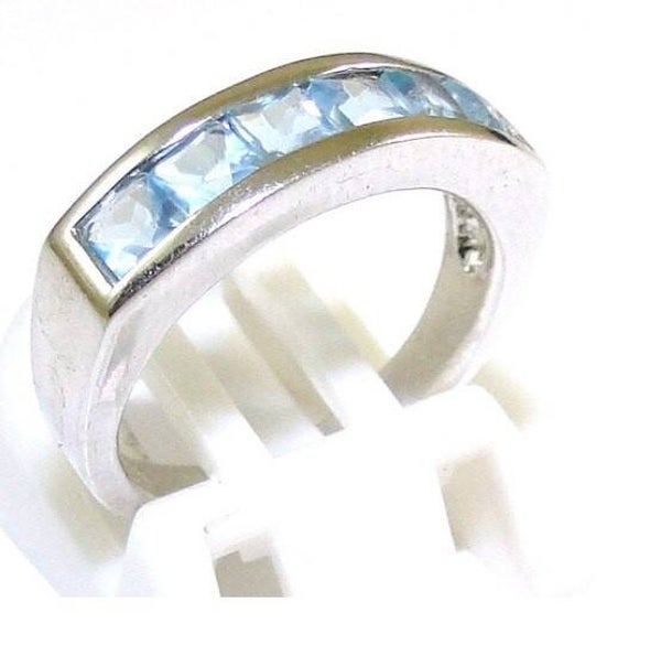 Ring met lichtblauwe topazen 925 RE (6764-1870)