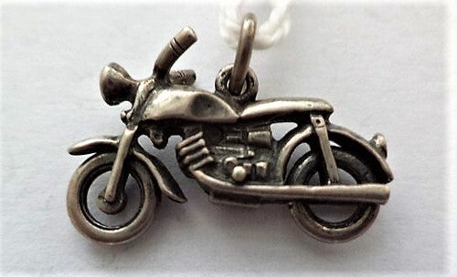 Zilveren hangertje motorfiets 835 (6794-546)