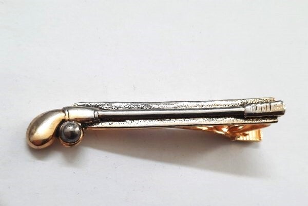 Prachtige vergulde dasklem, clip golfstick en balletje (6917)