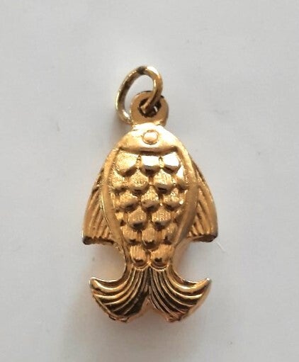 Goudkleurige hanger Vis Goudvis, dubbelzijdig (6917-137)
