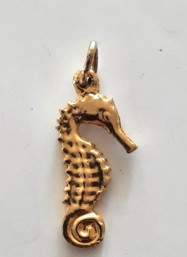 Leuke goudkleurige hanger Zeepaardje (6917-137)