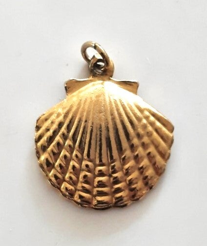 Mooie goudkleurige hanger Jakobsschelp (6917-137)