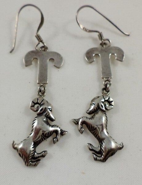 Prachtige zilveren oorbellen sterrenbeeld Ram, 925 (6917-341)