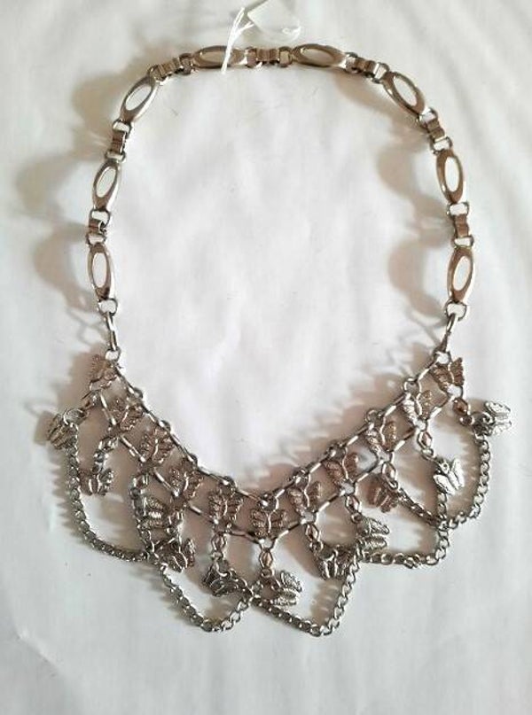 Feestelijke ketting vlinders, vlinder. Héél apart! (6917-596)