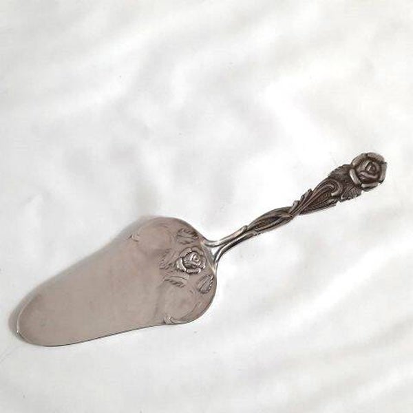Vintage verzilverde taartschep - Hildesheimer Rose - Eschoso 100 (6952-33)