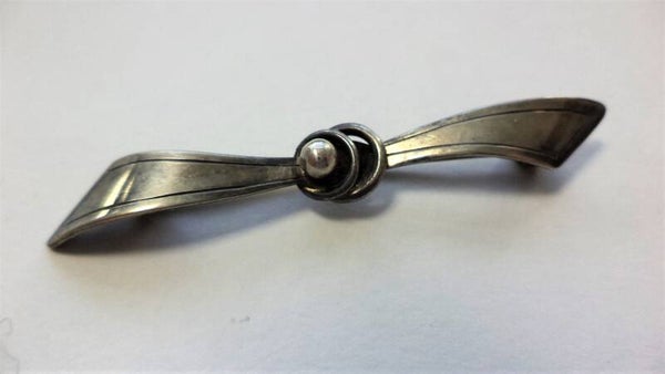 Teka "Handarbeit"  Vintage zilveren Strikbroche (6998-2923)