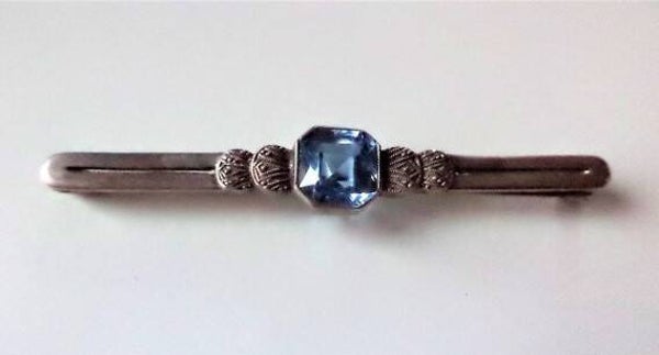 Antieke broche met blauw topaas, 835 (7175-3328)