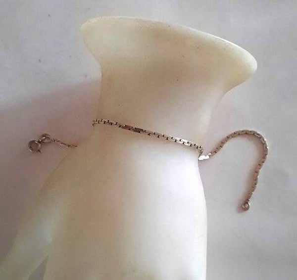 Fijne zilveren armband / enkelketting ankerschakel 925 Italy (7194-453)