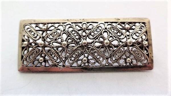 Prachtige antieke zilveren filigrain broche 835 Rico (7196-3033)
