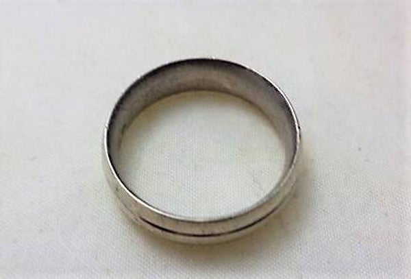 Stoere zilveren Uniseks ring, Minimalistisch design Maat 17,9