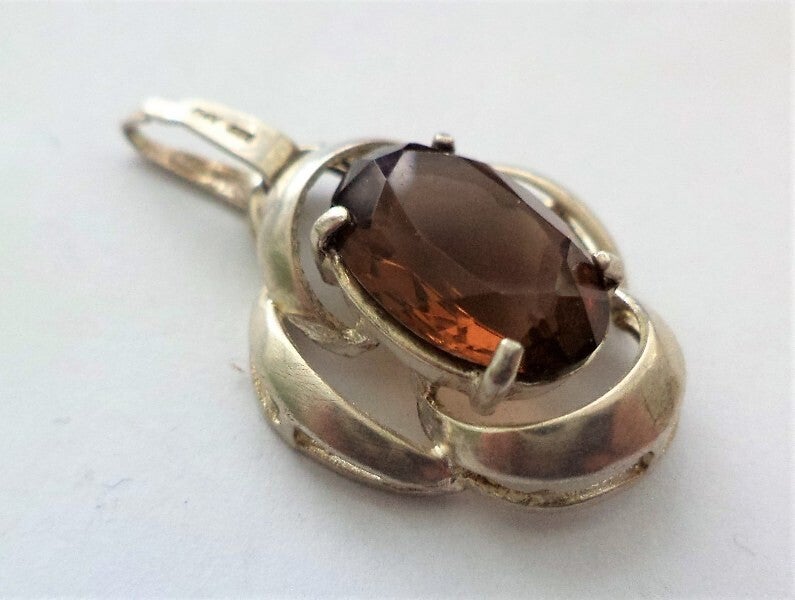 Prachtige zilveren hanger met rookkwarts, Andreas Daub  (7219-719)