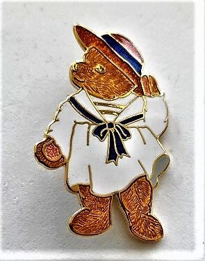 Fish - Vintage 'Bronze Age' Broche – Teddybeer in Matrozenpak (7263-3774)