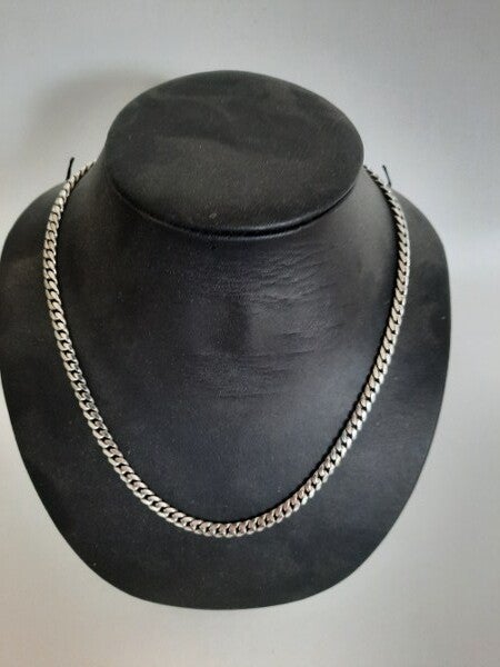 Prachtige zilveren Gourmet set, ketting (50cm) & armband (7302-648,518)