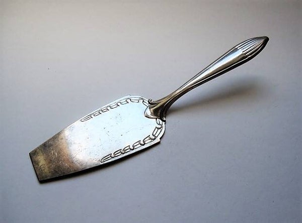 Vintage (Verzilverde) Taartschep - Art Nouveau / Art Deco Stijl (7347-49)