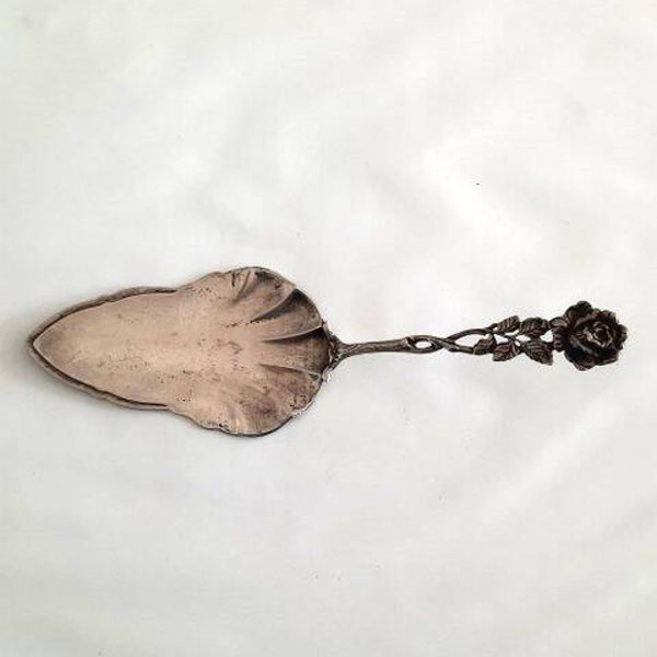 Antieke zilveren taartschep Hildesheimer Rose - Albert Bodemer 835 (7404-74)