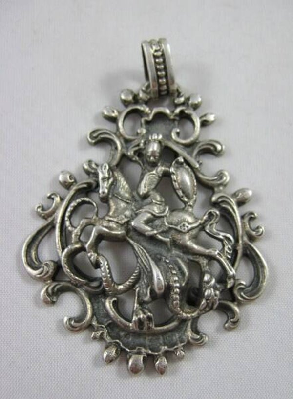 Sint Joris - Prachtige grote hanger ! (7421-829)