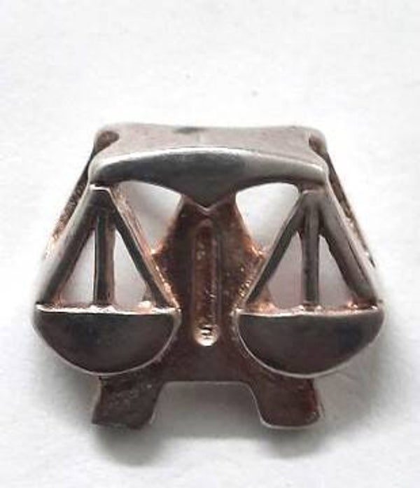 Bijzonder 3D zilveren Sterrenbeeld hanger Weegschaal (7545-1)