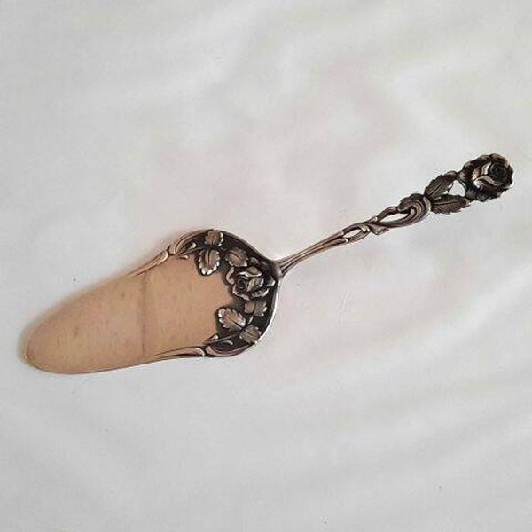 Vintage verzilverde taartschep - Hildesheimer Rose - Becker 100 (7586-76)