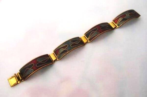 Wilhelm Leyser, mat emaille armband ca 1960 (7592-564) TOP !