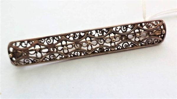 Filigrain zilveren staafbroche Friesen motief (7601-4379)