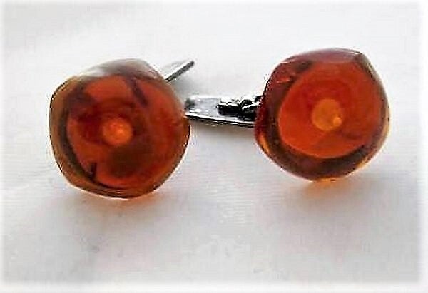 Manchetknopen Einer Fehr DK - Sterling zilver met barnsteen (7613-53)
