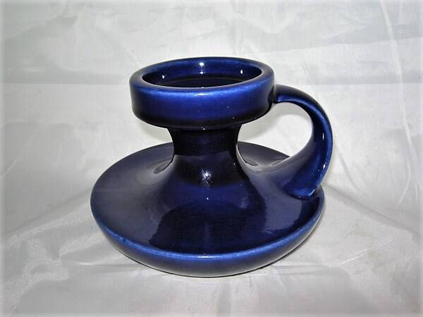 Kandelaar in mooi donkerblauw, 60s - Steuler 303/10 (7703)