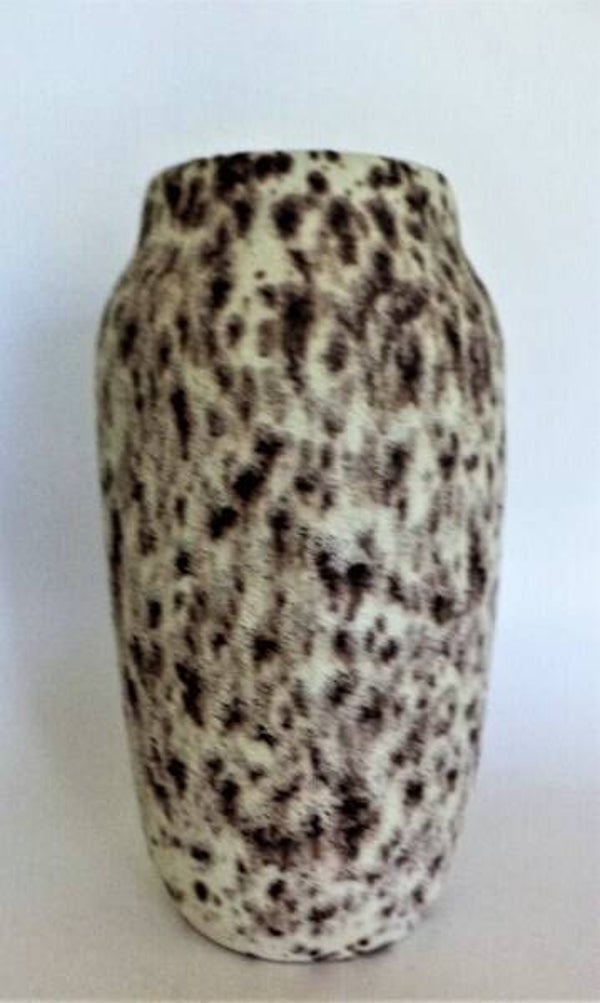 Scheurich vintage bruin beige blauw fat lava vaas (7716)