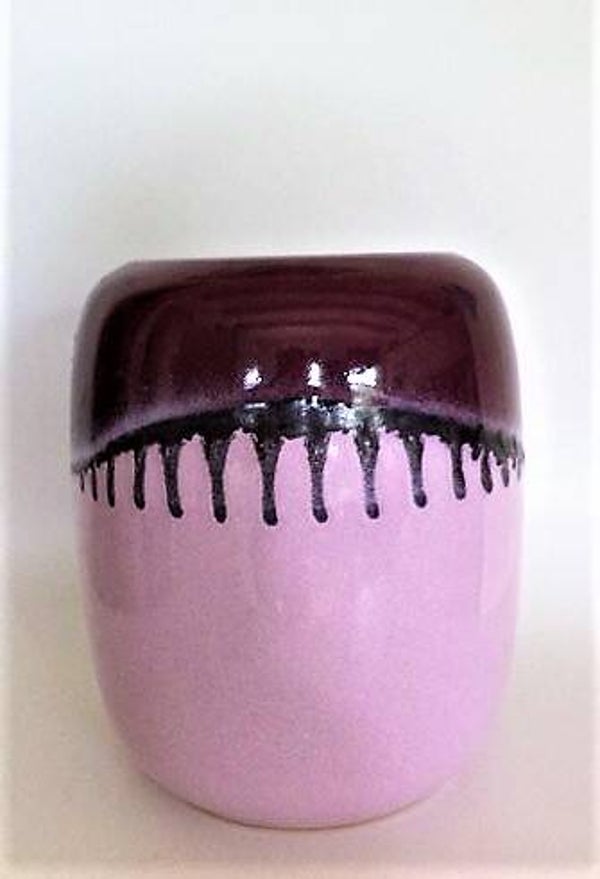 Vintage DDR Vaas - VEB Haldensleben 826 - Paars Drip Glaze (7716)