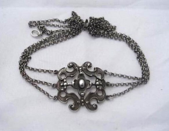 Prachtige vintage zilveren Kropketting BAS 835 (7729-433)