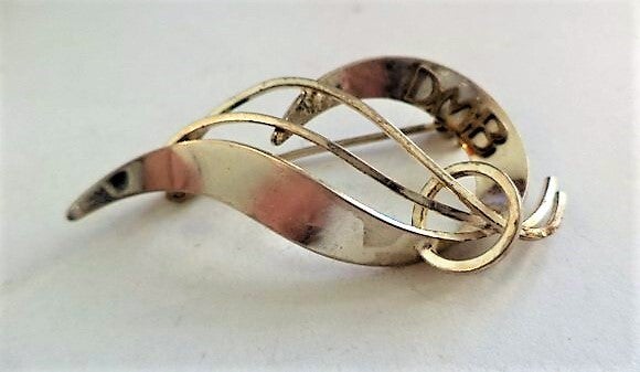 Andreas Daub mooie vintage zilveren broche DMB (7733)