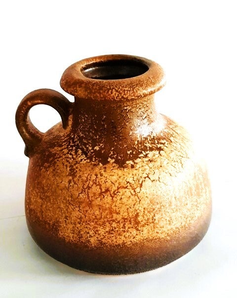 Vintage Scheurich Keramik Fat Lava vaas 493-10 – West-Germany (7760)