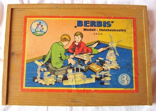 Vintage BERBIS Modell-Holzbaukasten Nr. 3 – jaren'30 – DRGM (7800)