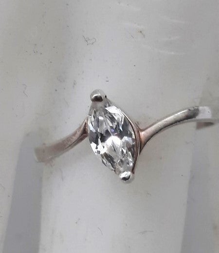Sierlijke sterling zilveren ring met zirkonia 925 CZ (7810-43)