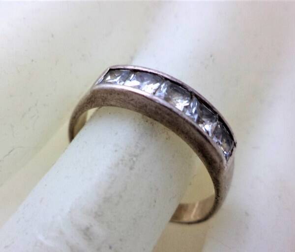 Elegante zilveren half-eternity ring met zirkonia 925 (7810-69)