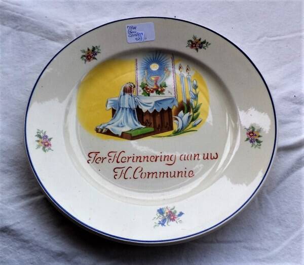 Herinneringsbord Heilige Communie - Societe Ceramique (7844)