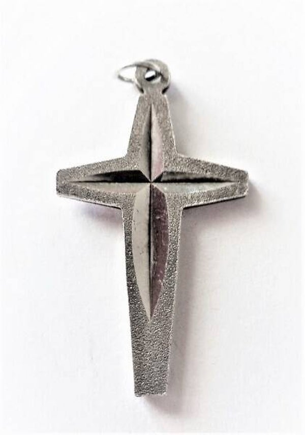 Prachtig zilveren 3D kruisje, Modern & Strak (7863-136)