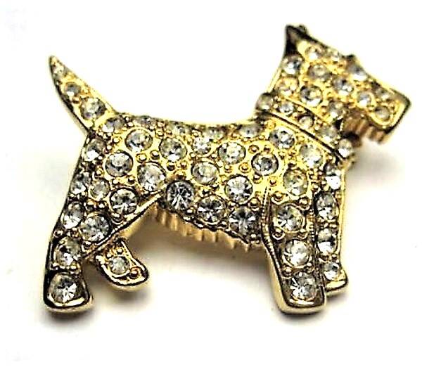 1928 Jewelry Prachtige vintage Schotse Terriër broche (7879-4772)