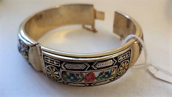 Prachtige Vintage Spaanse Damascene Armband – Toledo Stijl (7880-608)