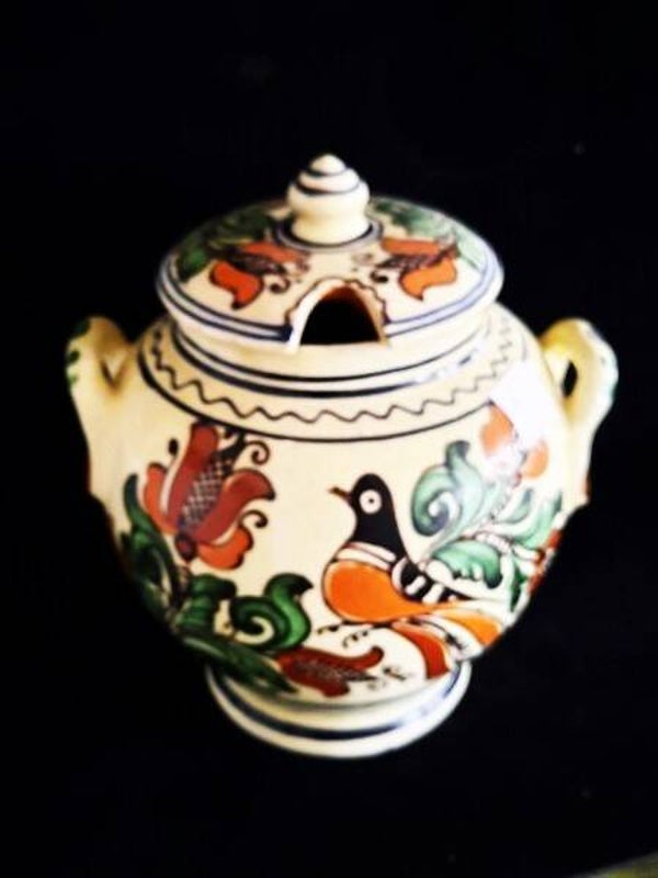 Grote Korond dekselpot voorraadpot - Gesigneerd Kiss Mihály - 24 cm