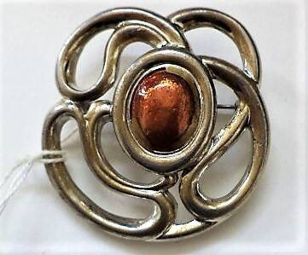 Grote vintage Keltische knopen broche (7924-4956)