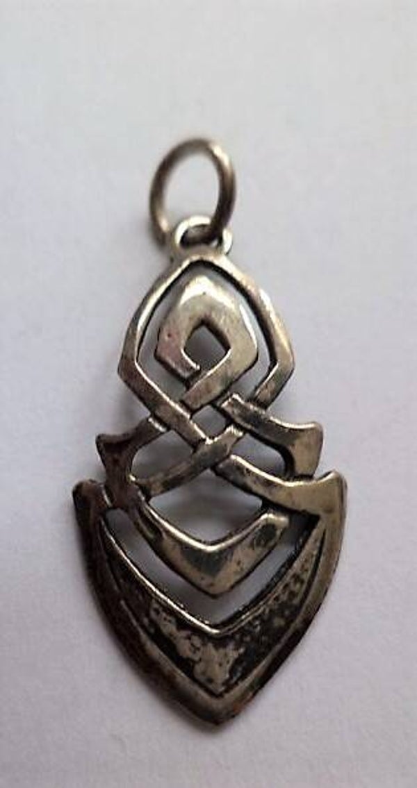 Vintage zilveren Keltische knoop hanger (7924-5295)