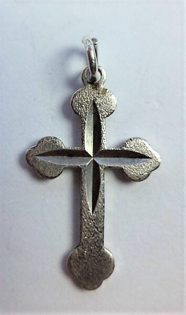 Zilveren James Avery Fleuree kruis hanger, Sterling zilver, Retired (7937-15)