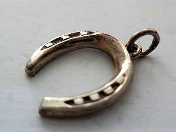 Zilveren vintage Gelukshanger Hoefijzer (7940-2)