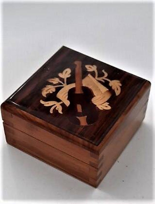 Sorrento houten doosje met inlegwerk viool – Gargiulo Giuseppe (7966-5576)