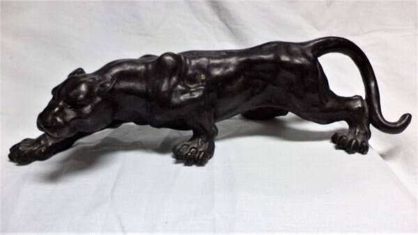 Groot brons beeld Panter - Wenen (Vienna) - Art Deco (7993)